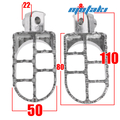 Подножки водителя питбайк, мото KAYO T2/T4/T6 (комплект СЕРЫЙ)