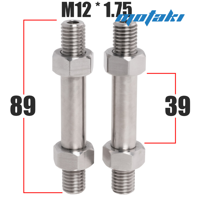 Стойки указателя поворота Урал (М12*89*1.75 с гайками) ЧПУ