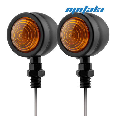 Повороты Retro-Harley (2 шт. металлические D38*h50mm) BLACK