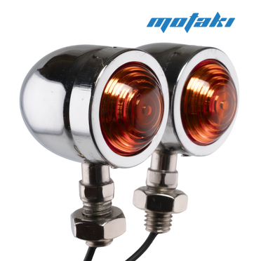 Повороты Retro-Harley (2 шт. металлические D38*h50mm) ХРОМ