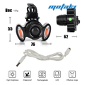 Фара для велосипеда T6 (линза, LED, 4 режима, АКБ, USB) СИНИЙ