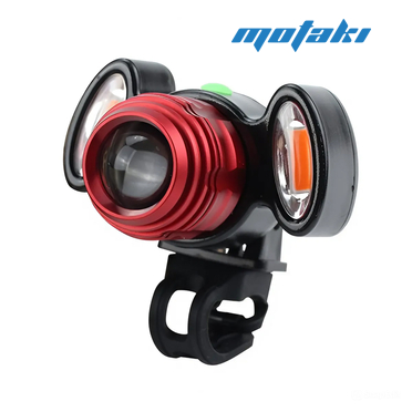 Фара для велосипеда T6 (линза, LED, 4 режима, АКБ, USB) КРАСНЫЙ