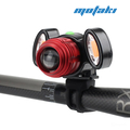 Фара для велосипеда T6 (линза, LED, 4 режима, АКБ, USB) КРАСНЫЙ