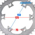 Звезда ведомая BSE J1/J2 (венец 520*43Z, d125*6H*75/150 мм)