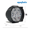 Фара 9 LED универсальная для мототехники (с хомутом)