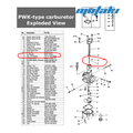 Игла карбюратора PWK21-34, PE26-28 (желтая DGL с клипсой)