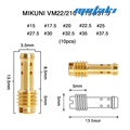 Жиклеры карбюратора VM16, VM22, VM24, VM26 (ГДС#88-150 и ХХ#15-37.5)