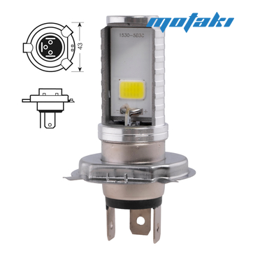 Лампа 12В H4 P43T в фару мото XT250HS (светодиодная LED) ТИП2