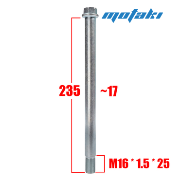 Ось заднего колеса XT250HS (D17*М16*1.5*L235*ПД250)