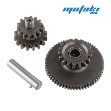Шестерни электростартера CG-CB (большая 62*18Z и малая 16*14Z x L41 мм, ось)