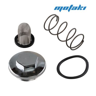 Фильтр масляный CG-CB 125-150 (крышка ХРОМ D45 мм, сетка, кольцо, пружина)