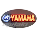 Наклейка светодиодная с логотипом Yamahа (110 x 23 мм, красный свет)