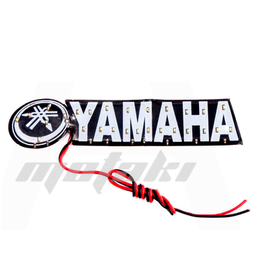 Наклейка светодиодная с логотипом Yamahа (110 x 23 мм, красный свет)