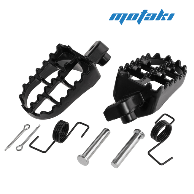 Подножки водителя питбайк, мото KAYO T2/T4/T6 (ЧЕРНЫЕ)