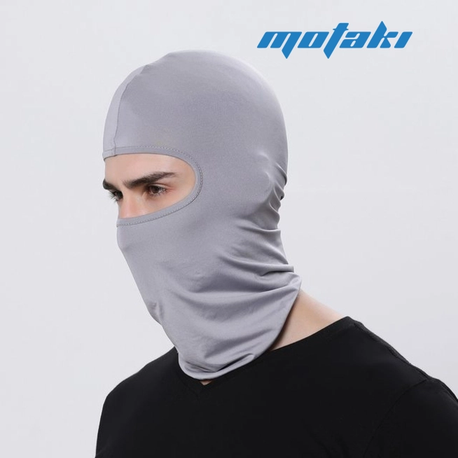 Подшлемник балаклава летняя (светло-серая, лайкра, 1 отверстие)