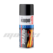 Эмаль термостойкая KUDO черная (KU-5002, до 800 градусов, 520 мл.)