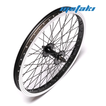 Обод вело 20" BMX передний (48 спиц, гайки, черный одностенный AL)