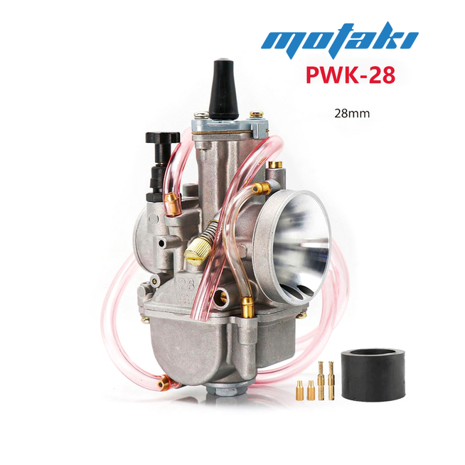 Карбюратор PWK 28 (Т28 x Ф50 мм, переходник, жиклёры)