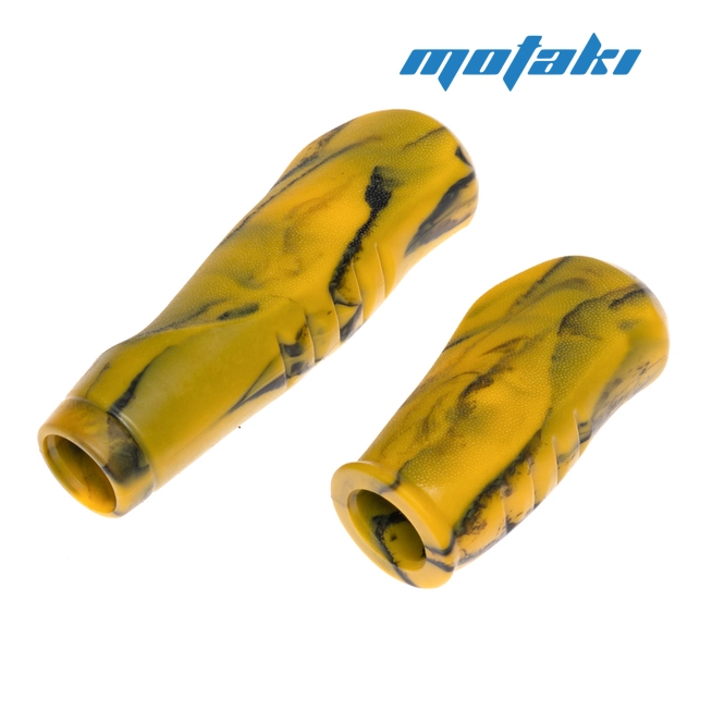 Ручки руля вело (грипсы анатомические HG214Y 2 шт. 130 / 95 мм. d22 мм)
