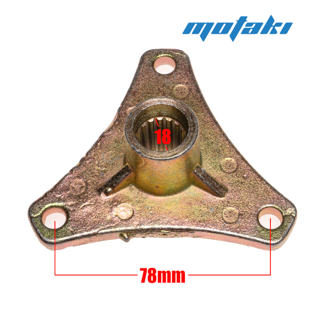 Ступица ATV50-125 (заднего колеса, 17 шлиц x d18 x h38 x 3 * 78 мм)