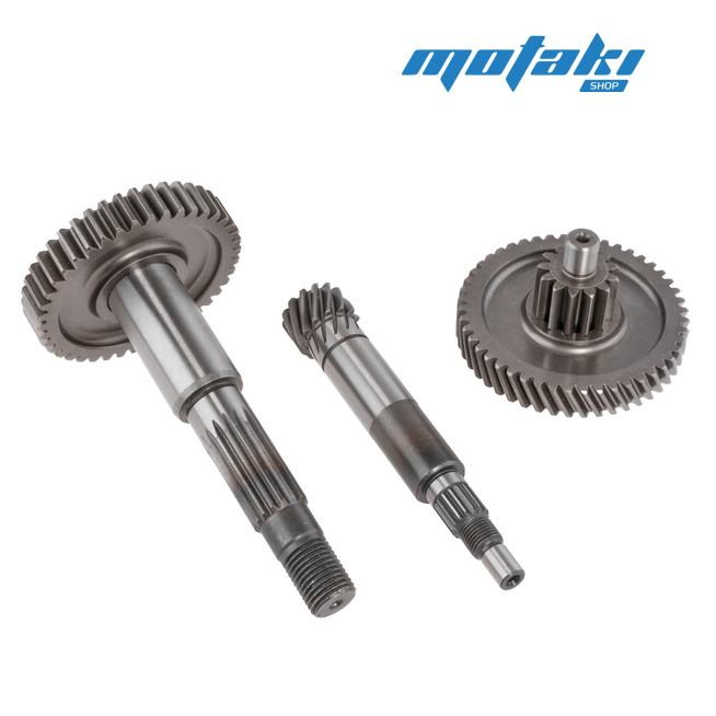 Валы и шестерни редуктора скутер Ямаха JOG-50