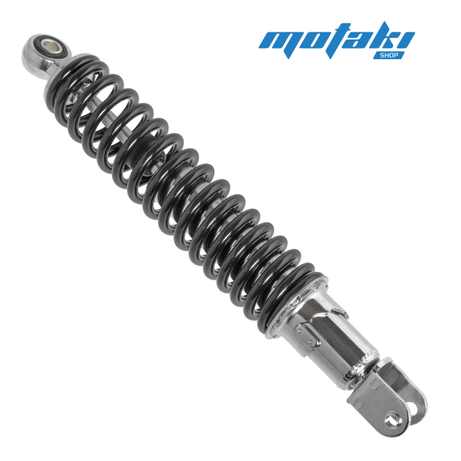 Амортизатор задний скутер 50-150 куб. (d10 x 325-330 мм. черная пружина, регулируемый)