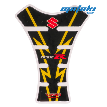 Накладка на бензобак (наклейка бака черно-желтая GSXR)