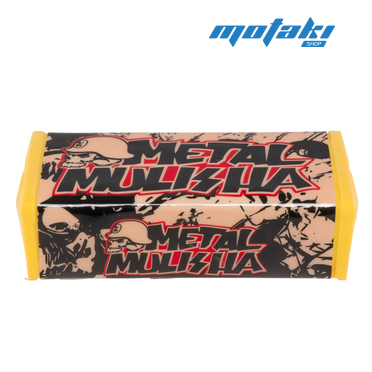 Защита перекладины руля Metal Mulisha (желтая прямая, поролон 195*75)