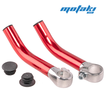 Рога руля вело (красные, алюминий)