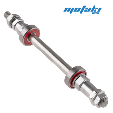 Ось задней втулки вело MTB (3/8"*175, гайки, втулки + ПП)