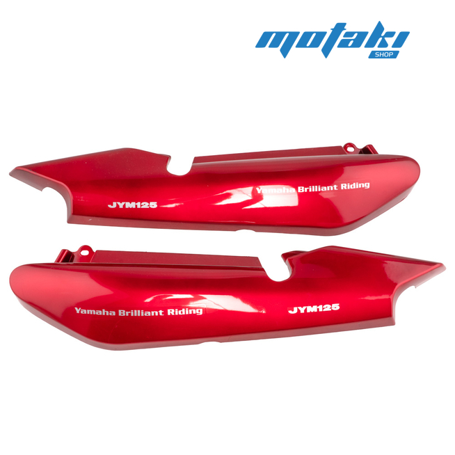 Крышки боковые задние YBR 125 (пара, красные, облицовка)