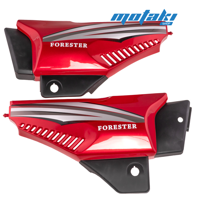 Крышки боковые Forester-200 (бордово-черные, пластик)