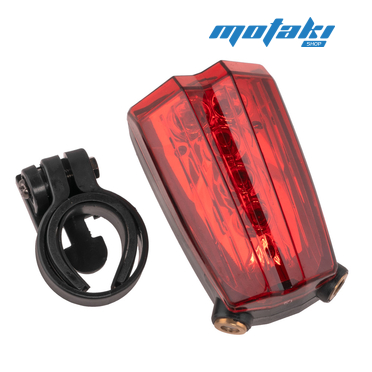 Фонарь задний вело КОНУС с лазерной дорожкой (5 LED диодов, с батарейками)