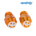 Заглушка в резьбу (2 шт., смайлики золото, М10 x 9 x шаг 1.25 мм.)