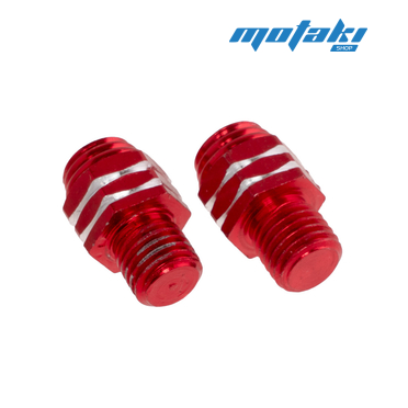 Заглушка в резьбу (2 шт., смайлики красные, М10 x 9 x шаг 1.25 мм.)