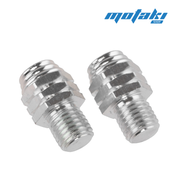Заглушка в резьбу (2 шт., смайлики серебро, М10 x 9 x шаг 1.25 мм.)