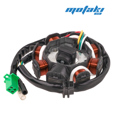 Зажигание скутер 125-150cc (статор генератора 8 катушек ЖБ 157QMJ)