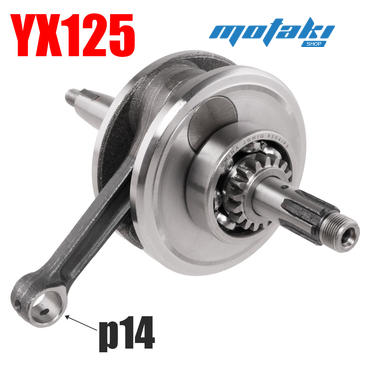 Коленвал для питбайка YX125, KAYO 125, квадроцикла ATV125 (p14 * шатун 130)