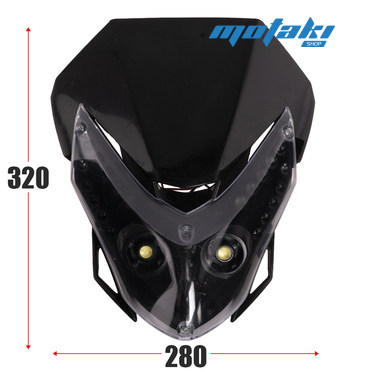 Фара питбайк Predator (в сборе, черная) УЦЕНКА