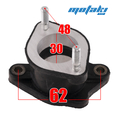 Переходник карбюратора PZ30 на CB/CG 125-250cc, патрубок карбюратора PZ30 (впускной коллектор d30 мм) ПРЯМОЙ ЧЕРНЫЙ