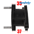 Переходник карбюратора PZ30 на CB/CG 125-250cc, патрубок карбюратора PZ30 (впускной коллектор d30 мм) ПРЯМОЙ ЧЕРНЫЙ