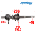 Вал кикстартера на питбайк YX140/150/160 (двигатель 156FMJ, W150, W160, диаметр 16mm)