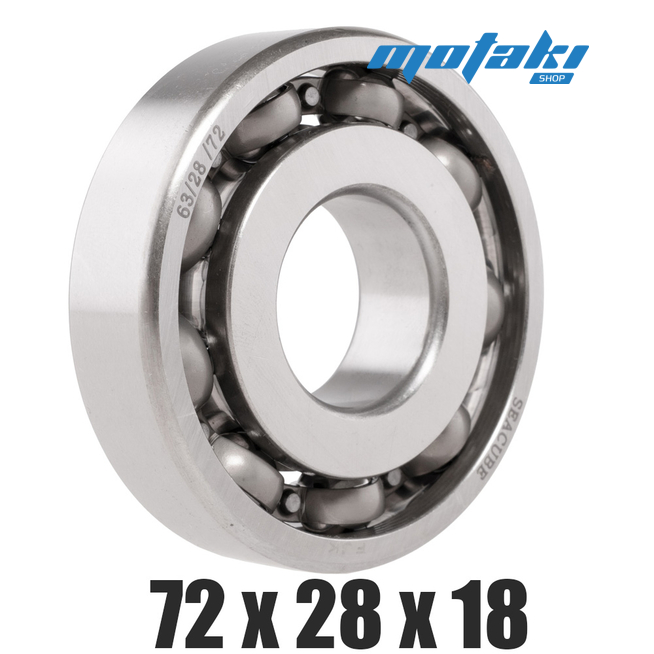 Подшипник коленвала на мотоцикл CG250, CB250, TTR250 (72*28*18, 63/28/72) SEACUBE