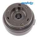 Ротор генератора мото CG-CB (d90, резьба внутри, муфта + шестерня 57T)