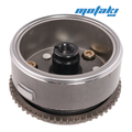 Ротор генератора мото CB125-150 (d90, резьба внутри, муфта + шестерня 56T)