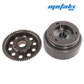 Ротор генератора мото CB125-150 (d90, резьба внутри, муфта + шестерня 56T)