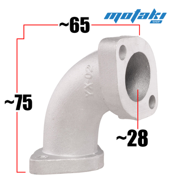 Патрубок карбюратора для питбайка YX140-160 (коллектор впускной YX-02)