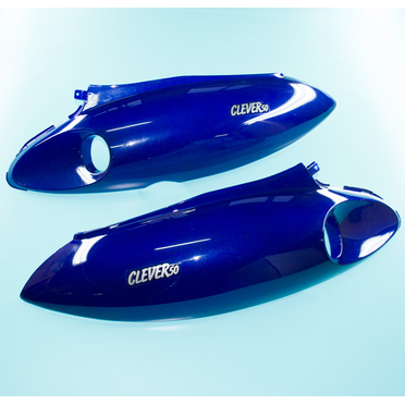 Обтекатели седла скутер Clever 50 (левый и правый, синий пластик, 3-II-1304001 / 2)