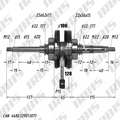 Коленвал Динго T150, ATV150 (157 QMJ)