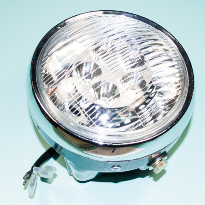 Фара Альфа светодиодная (круглая, черная, 5 LED диодов, отражатели D25 мм.)